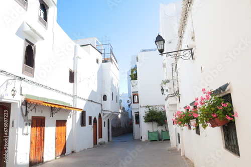 The streets of the old city of Tangier, the authentic city