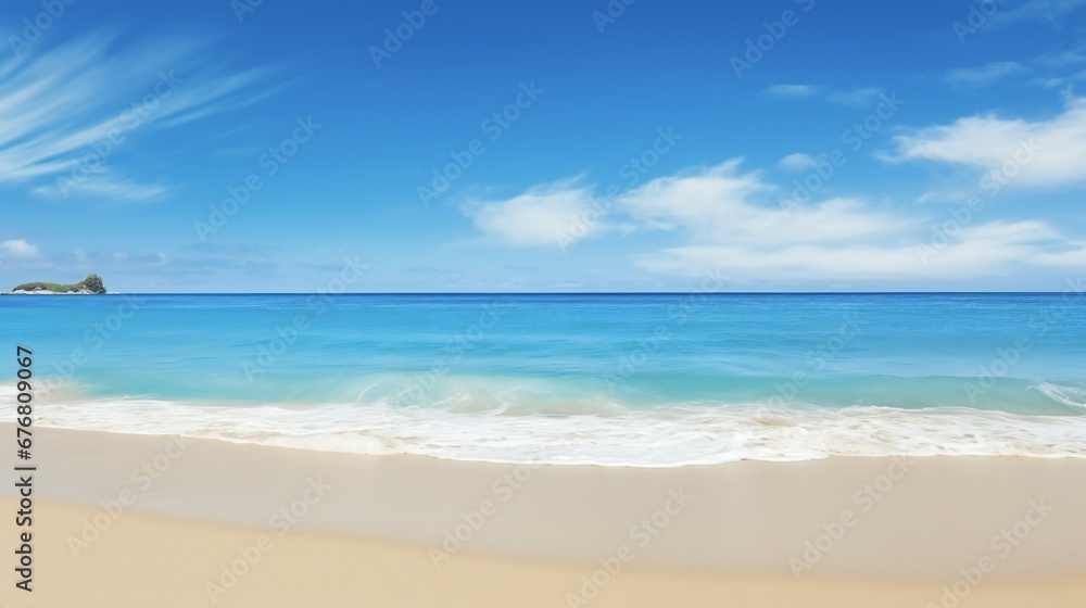 a beach with turquoise water and white sand