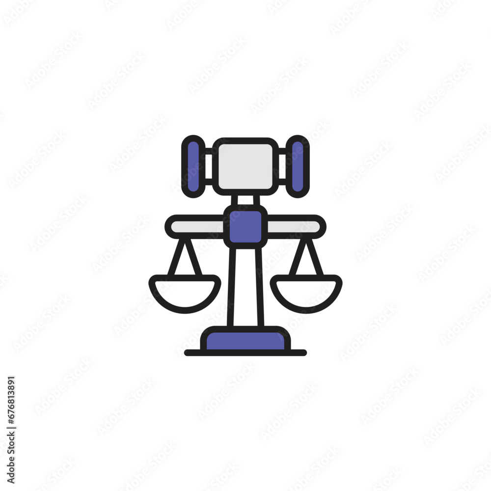 Justice icon design with white background stock illustration Justice icon design with white background stock illustration