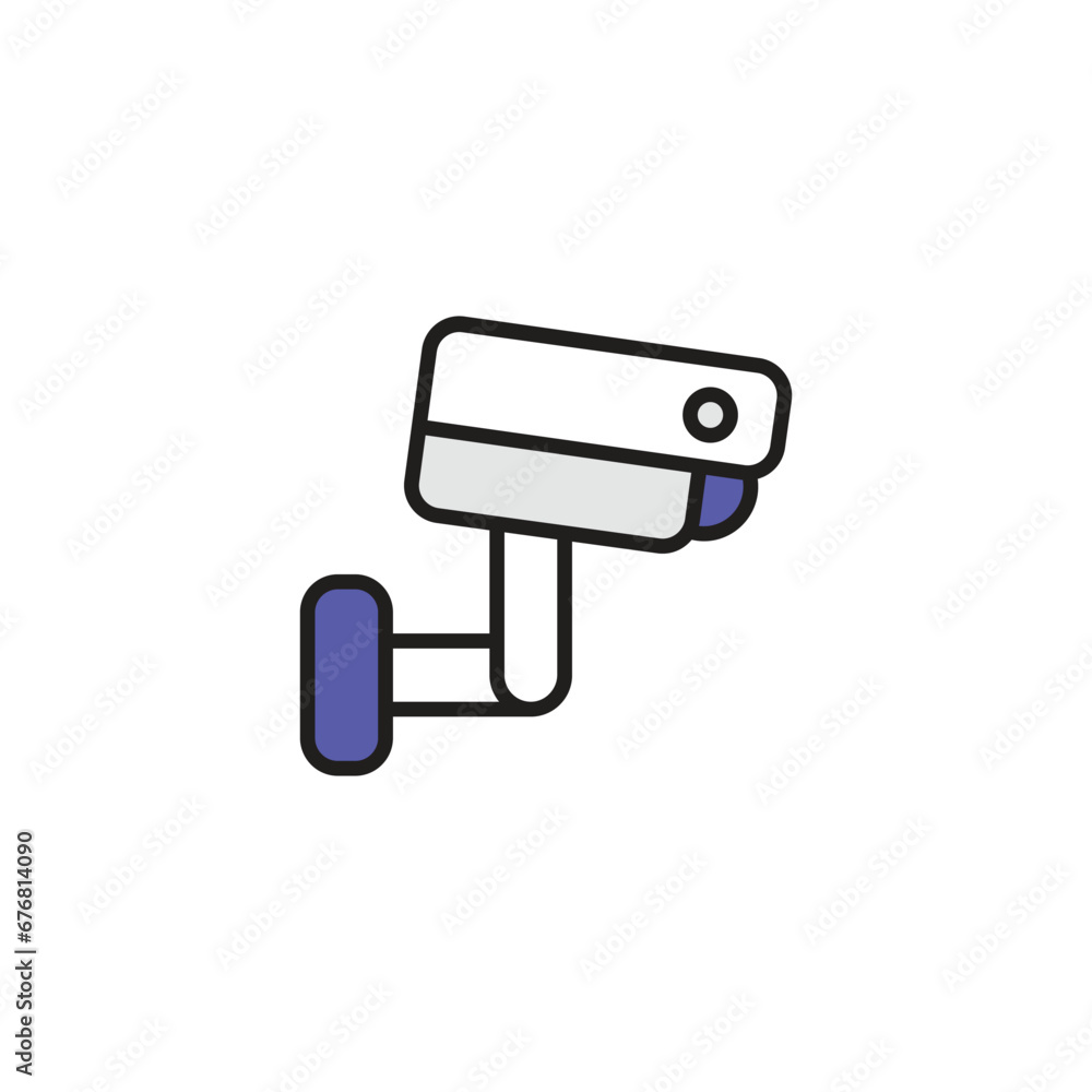 cctv camera icon design with white background stock illustration cctv camera icon design with white background stock illustration