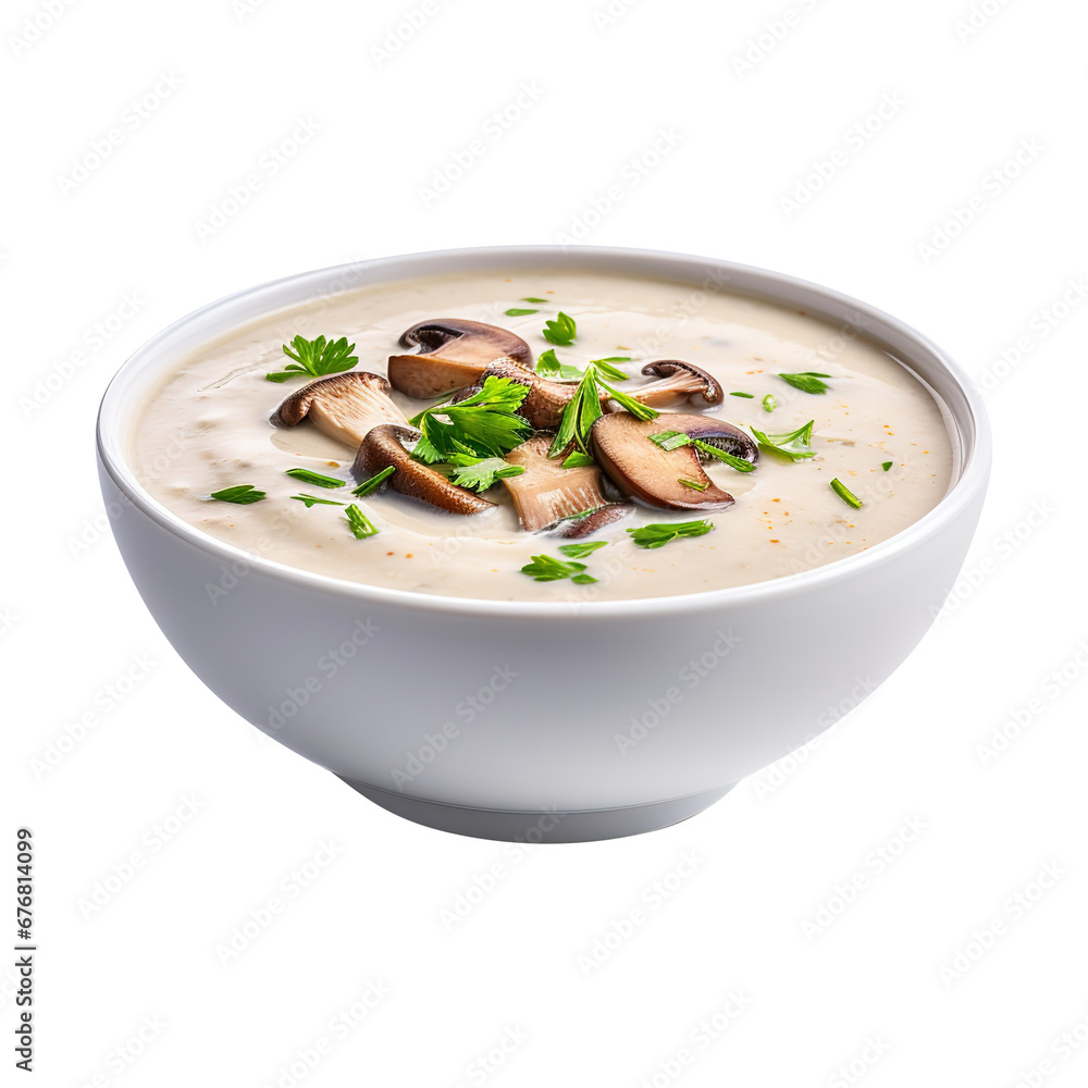 Cream Bowl of mushroom soup Cream Bowl of mushroom soup