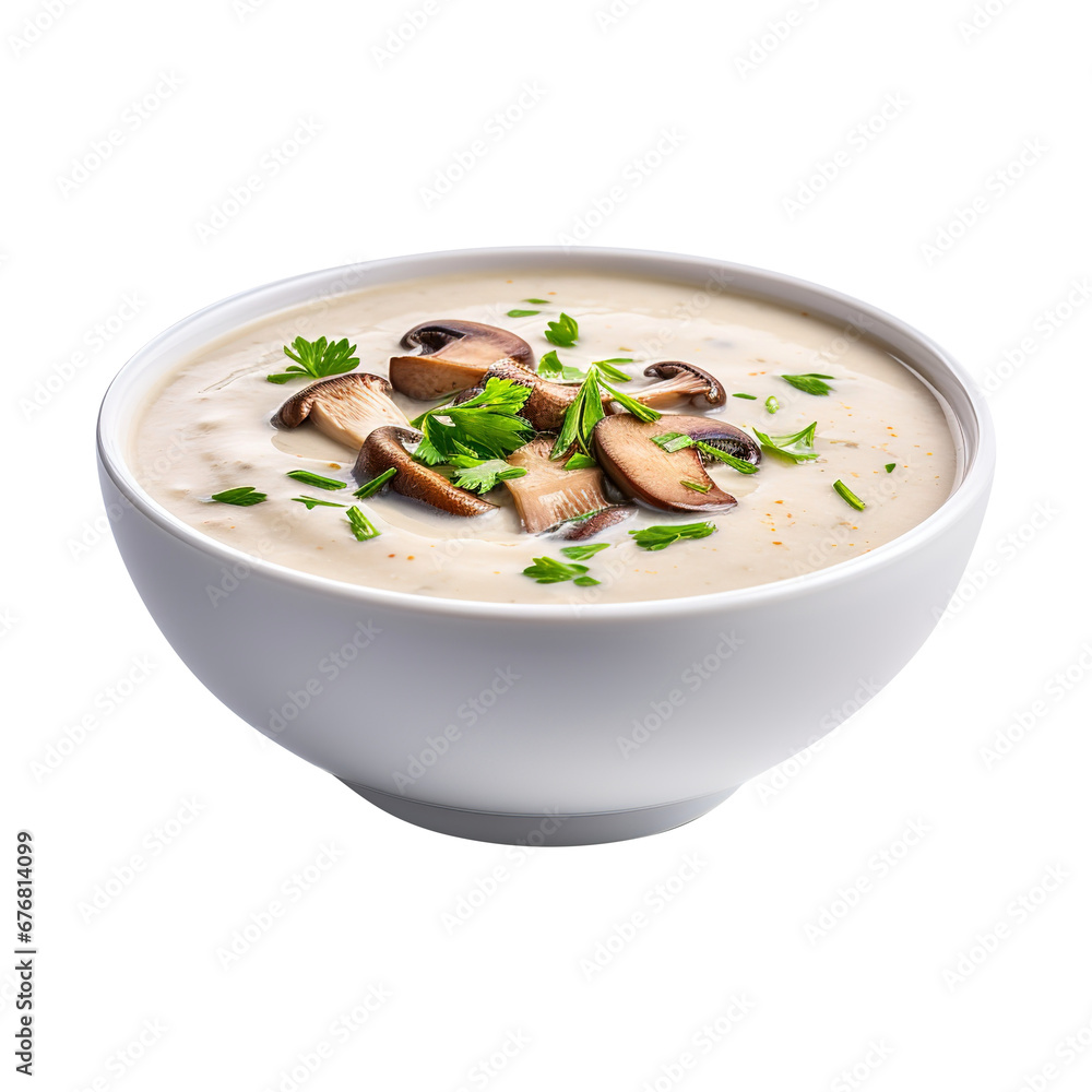 Cream Bowl of mushroom soup