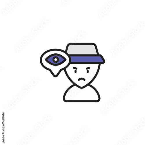 witness icon design with white background stock illustration