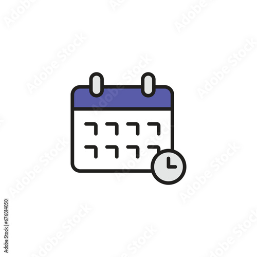 Shedule icon design with white background stock illustration