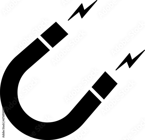 Magnet attraction icon design in flat style.