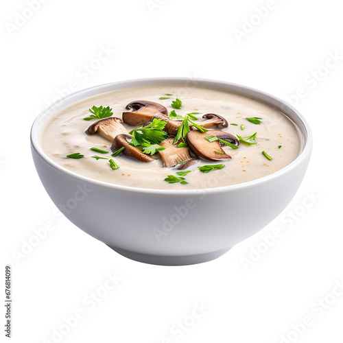 Cream Bowl of mushroom soup