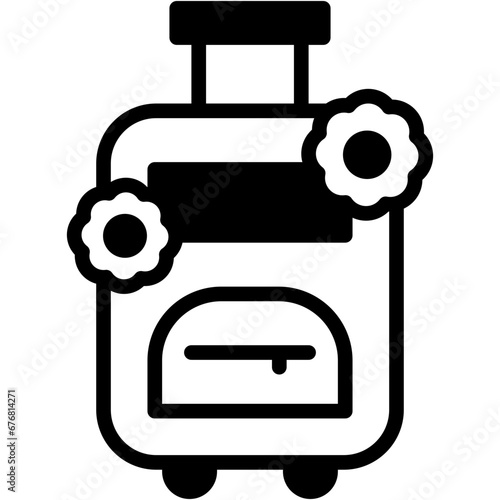Vector Icon Suitcase, Travel, Luggage, Spring Break, Holidays, Spring