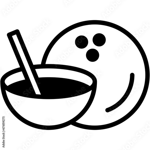 Vector Icon Coconut, Drink, Holiday, Coconut Drink, Vacation, Spring