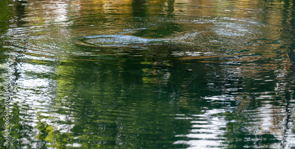 Disturbed water surface with unclear reflection Disturbed water surface with unclear reflection