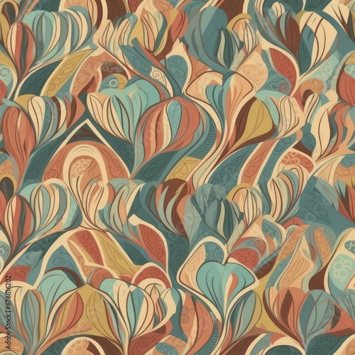 "Soft Touches: A Tapestry of Subtle Organic Elements in Seamless Patterns." Generated Ai.