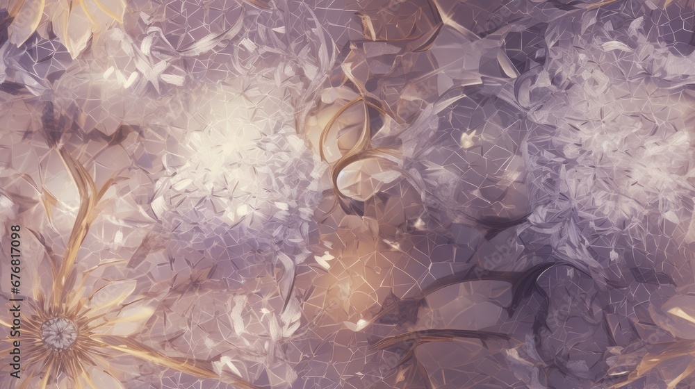 a painting of a bunch of flowers on a purple and yellow background with a white flower in the middle of the picture. generative ai a painting of a bunch of flowers on a purple and yellow background with a white flower in the middle of the picture. generative ai
