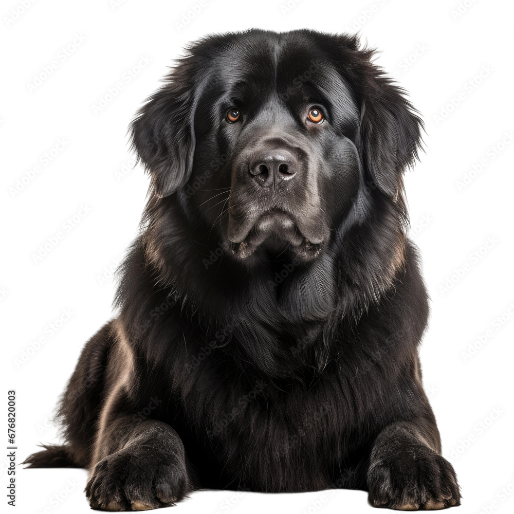 Newfoundland Dog Isolated Newfoundland Dog Isolated