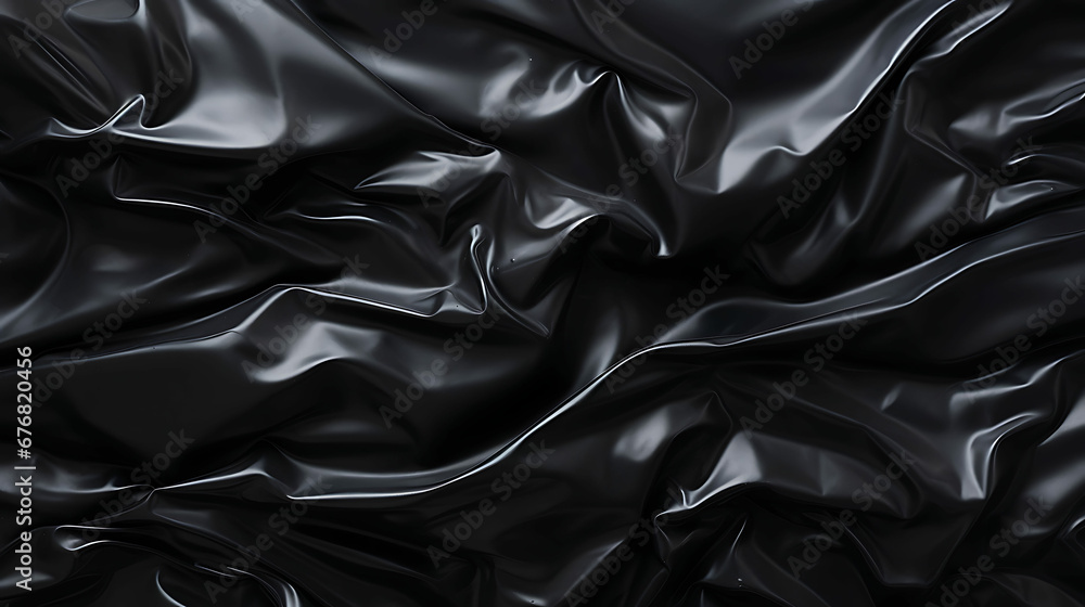black wrinkled plastic, white plastic or polyethylene bag texture, macro,background black wrinkled plastic, white plastic or polyethylene bag texture, macro,background