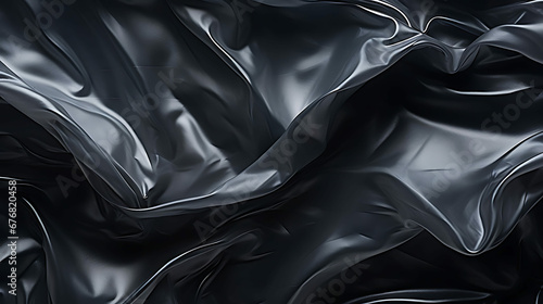 black wrinkled plastic, white plastic or polyethylene bag texture, macro,background photo
