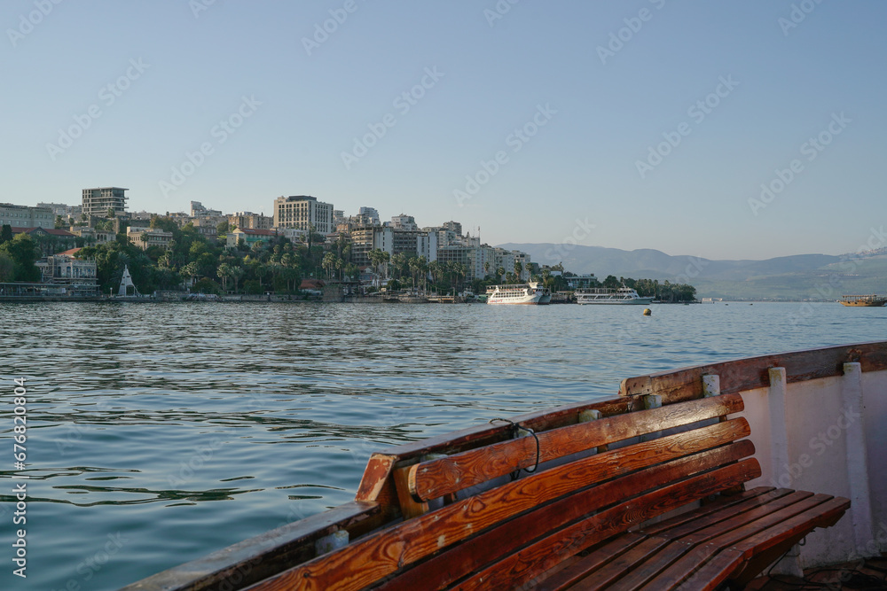 boats on the lake Sea of Galilee boats on the lake Sea of Galilee