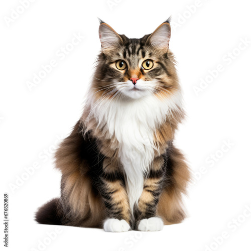 Norwegian Forest Cat Isolated