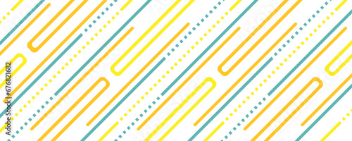 黄色、オレンジ、グリーンの背景パターン　シンプル　点線　ポップ