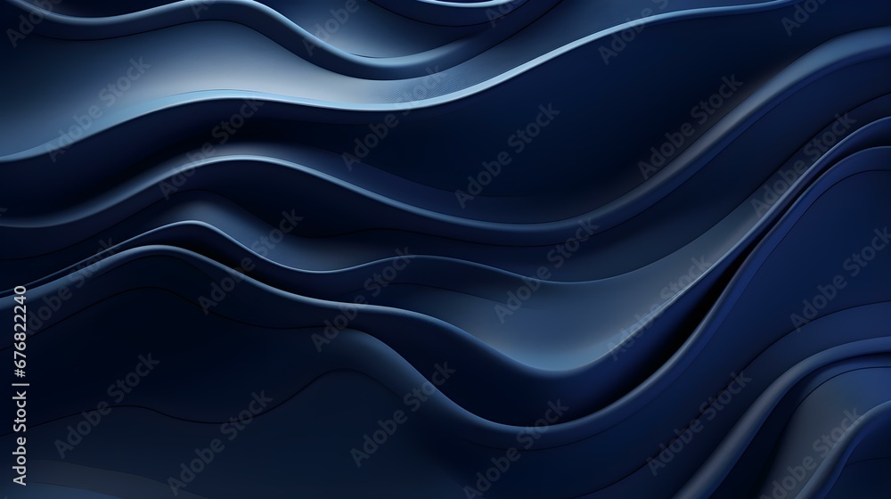 Fototapeta premium Abstract 3D Background of fluid Shapes in blue Colors. Dynamic Template for Product Presentation