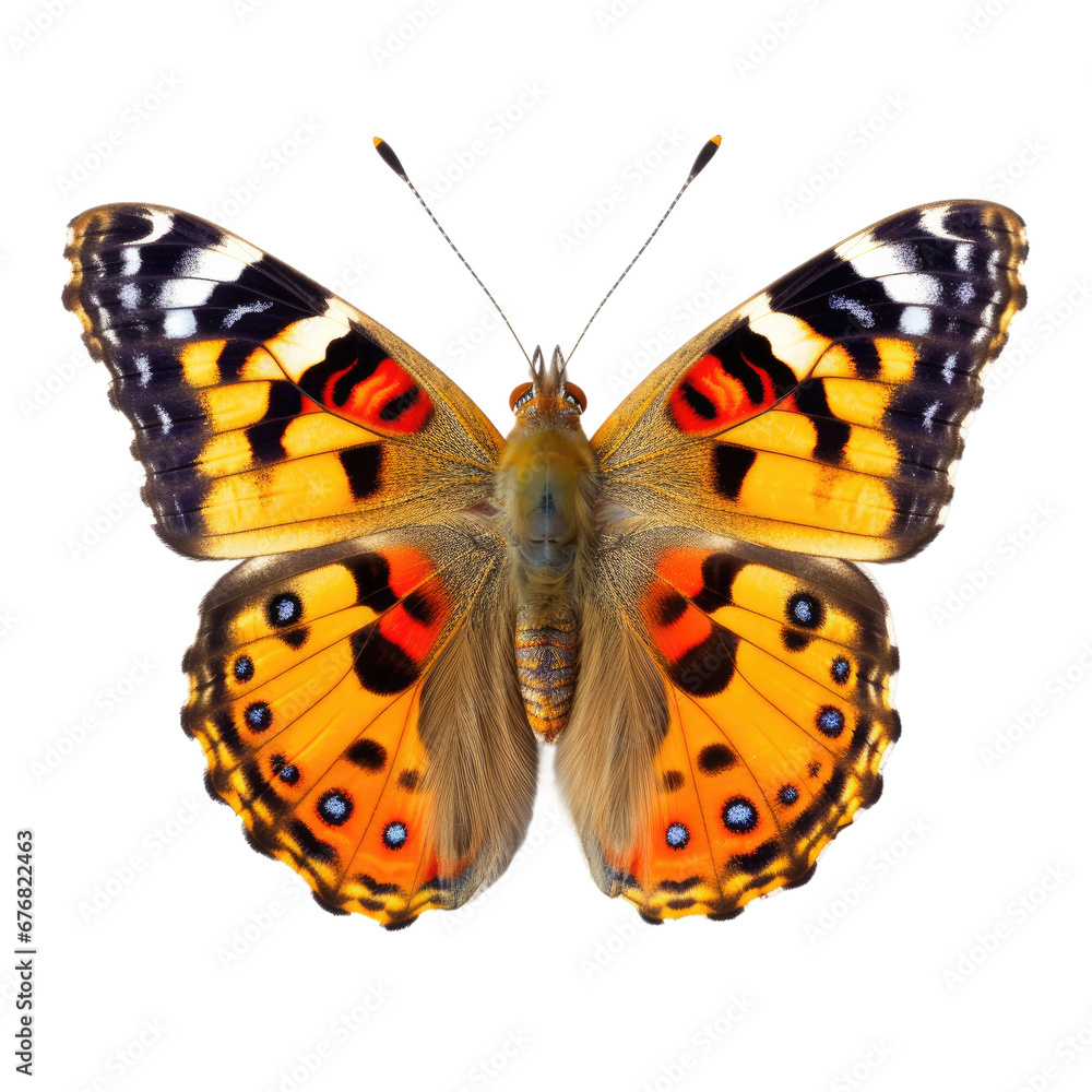 Fototapeta premium Painted Lady Butterfly Isolated