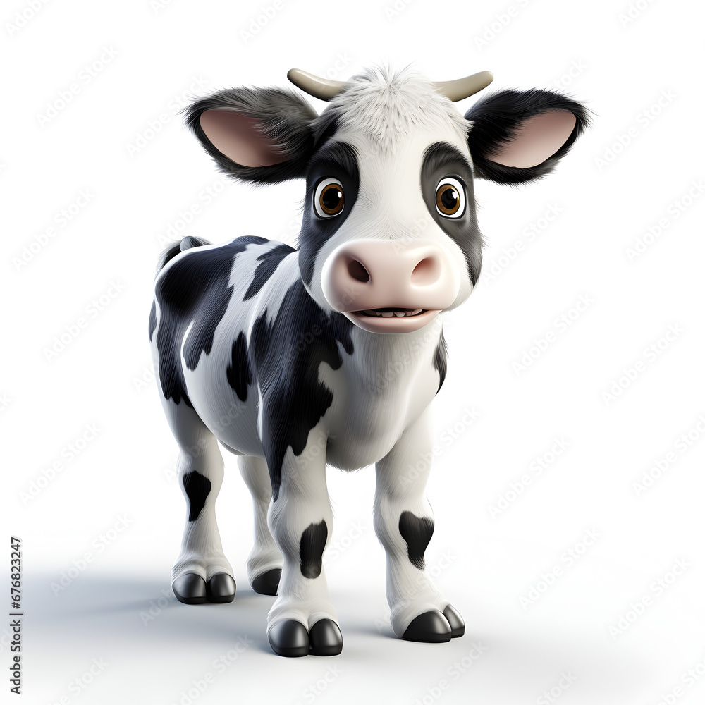 cartoon cow isolated on white background cartoon cow isolated on white background