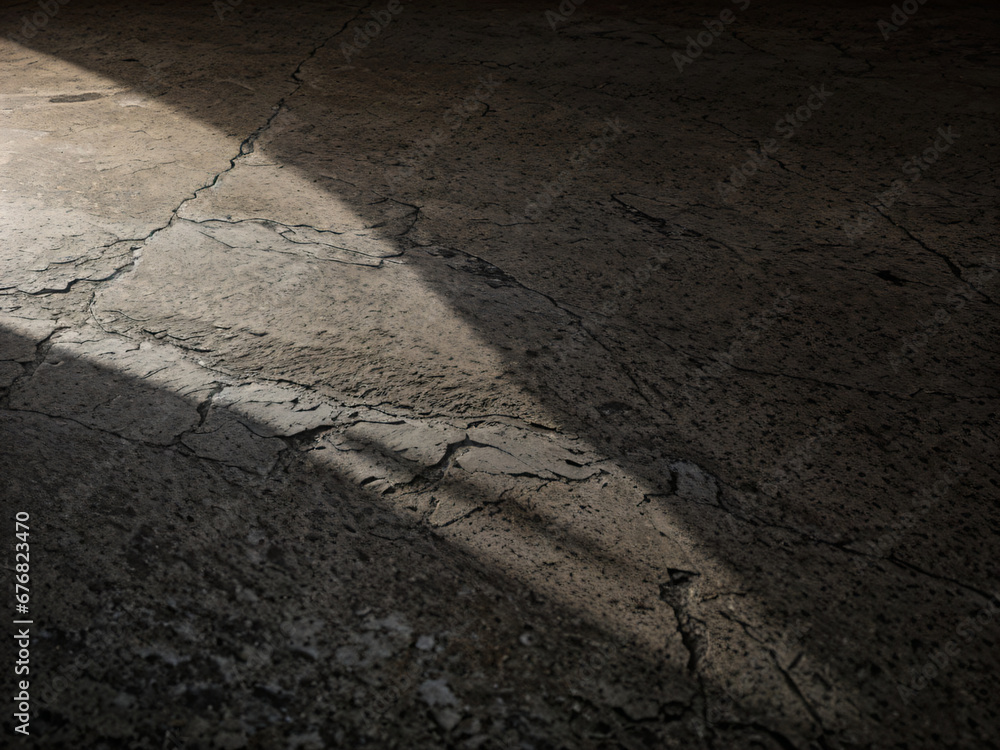 rock floor, play of light and shadow