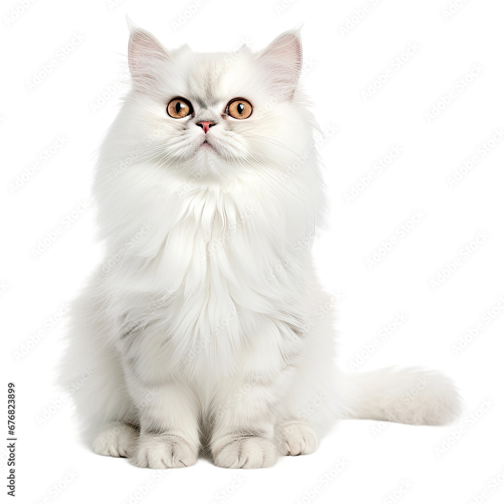 White Persian Cat Portrait