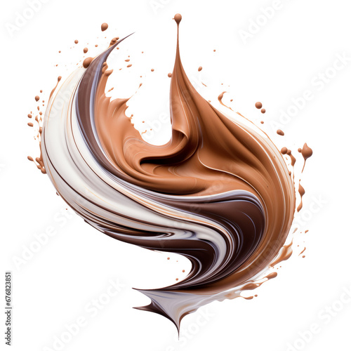 chocolate splash isolated swirl chocolate tornado