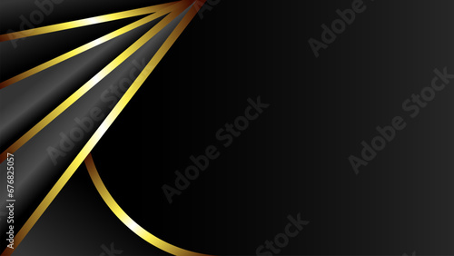 Black and gold geometric luxury background modern