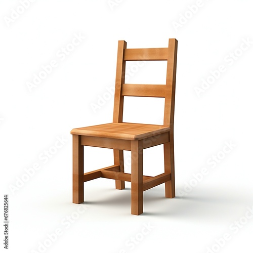 Wooden chair isolated on white background