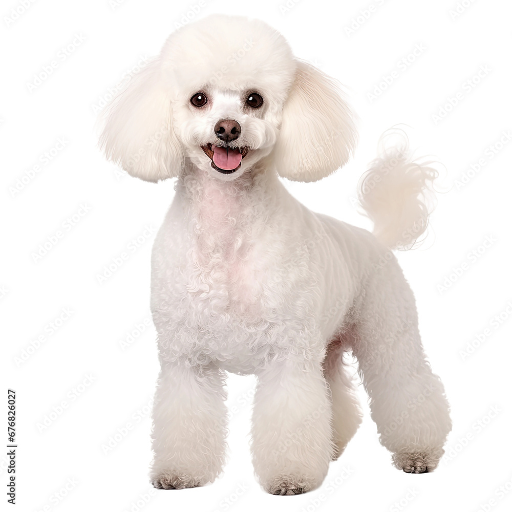 White Poodle Dog Portrait White Poodle Dog Portrait