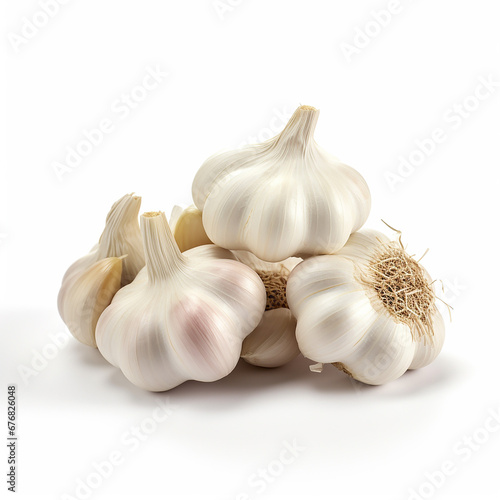 Garlic isolated on white background. Made with generative ai