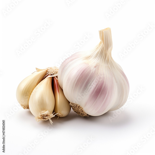 Garlic isolated on white background. Made with generative ai