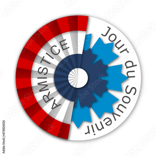 1914-1918 grande guerre - armistice - jour du souvenir - bleuet