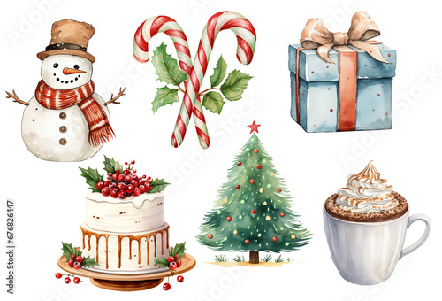 illustration set of christmas elements