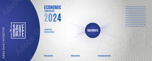 save the date design of shape and text - annual event summit. Background and title made forEconomic Summit - an important formal meeting between leaders of governments, text concept background