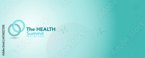logo graphic design of annual event summit and title made for the healthcare medical theme - annual convention for doctors and nurses