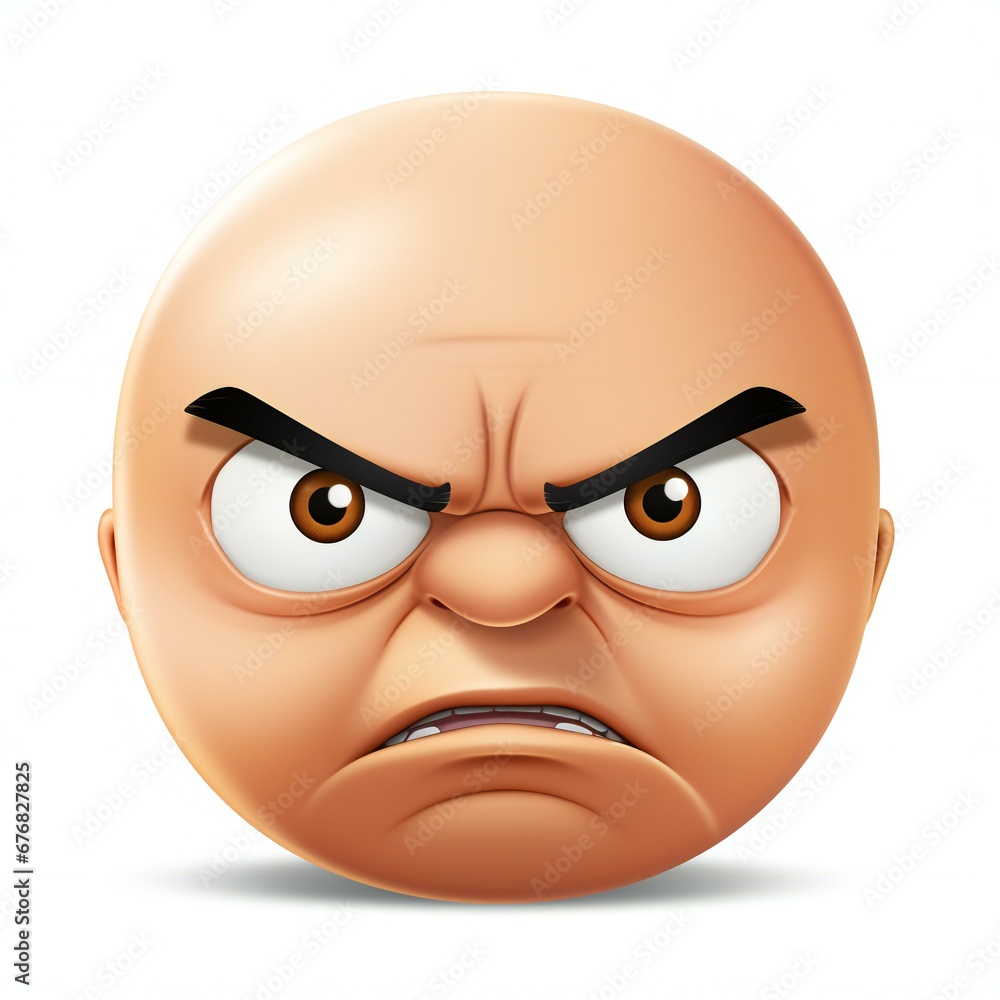 Angry emoji,  Emoticon with facial expression