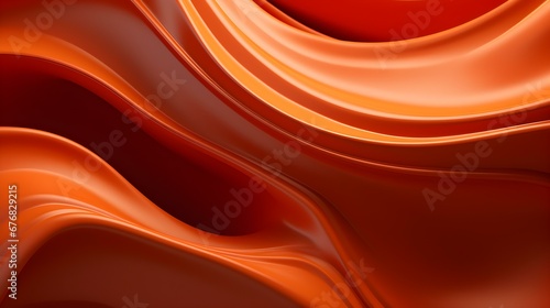 Abstract 3D Background of fluid Shapes in orange Colors. Dynamic Template for Product Presentation