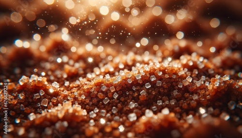gingerbread texture with glistening sugar crystals.