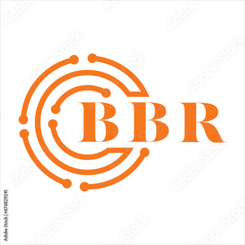 BBR letter design. BBR letter technology logo design on white background. BBR Monogram logo design for entrepreneur and business. photo