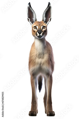 A brown springbok isolated on white background © Cuong