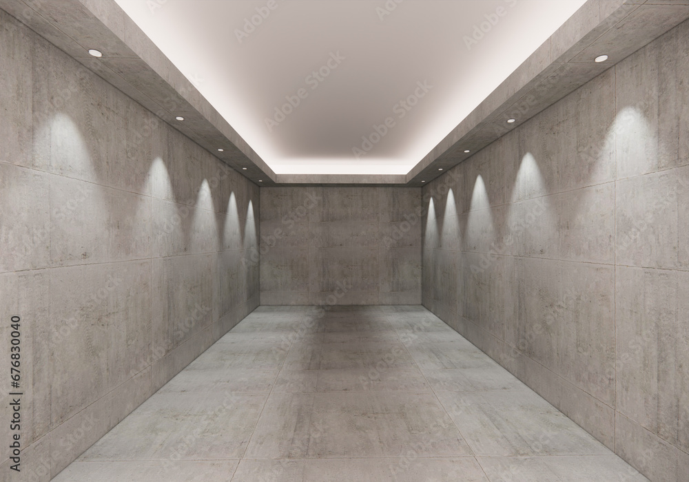 concrete indirect lighting and direct lighting simple 3d image
