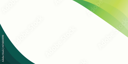 Abstract green curves banner background. Dynamic shapes composition. Vector illustration