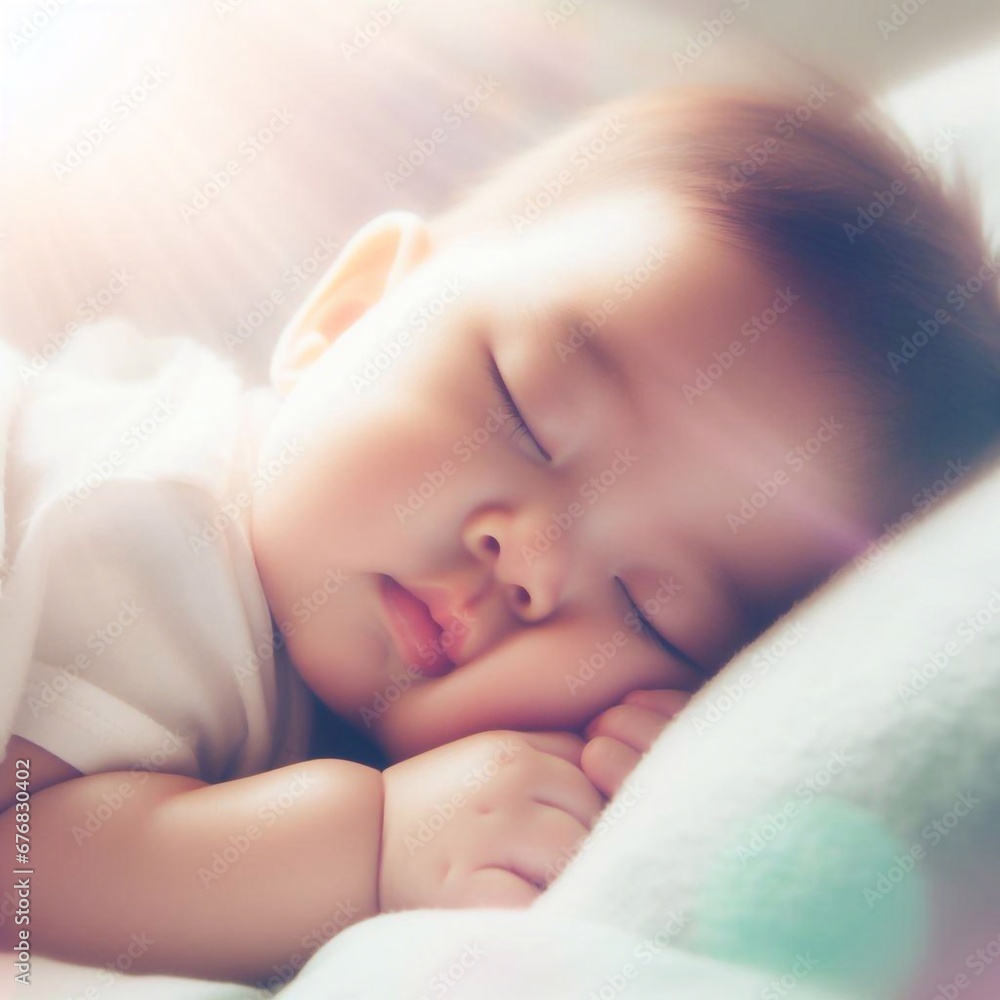 a baby sleeping in bed a baby sleeping in bed