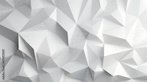 Abstract white polygonal background. 3d rendering © StockHaven