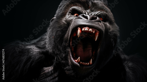the gorilla growls. © Анастасия Козырева