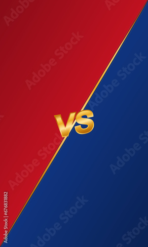 Elegant two color versus vs blank template background