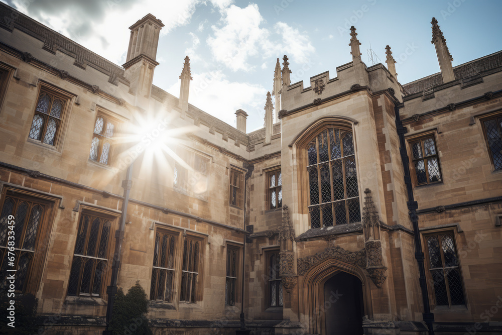 Fototapeta premium Historic buildings in the Oxford University, Oxford,England