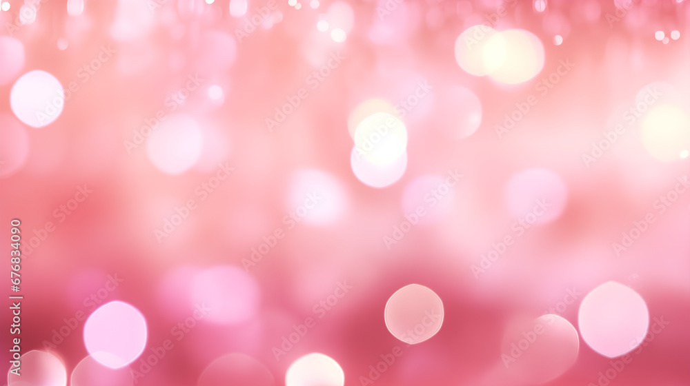 abstract blurred pink background of light bokeh