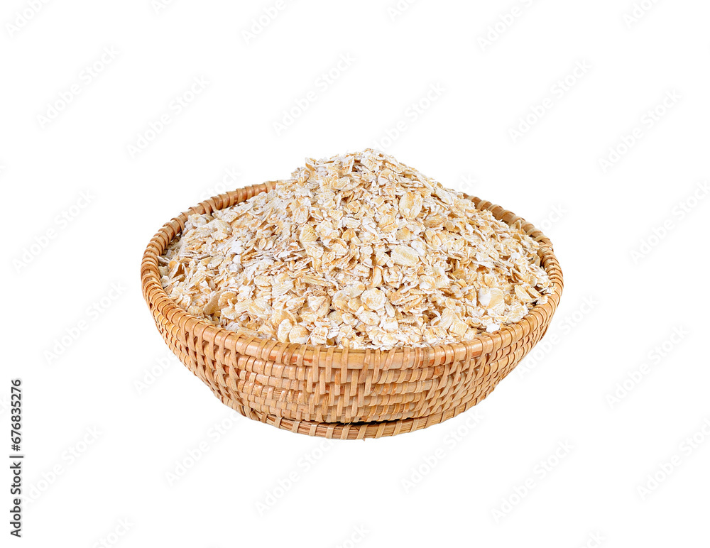 Bowl of oatmeal isolated on   transparent png